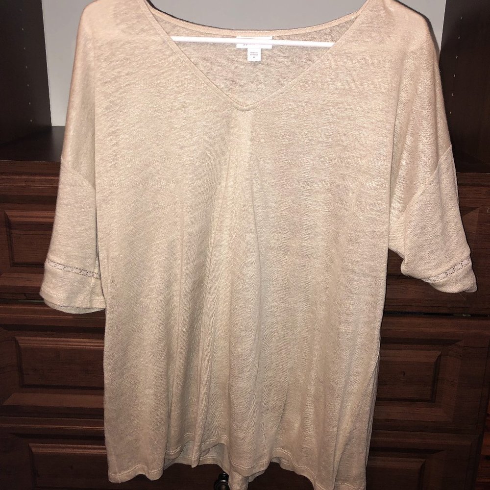 J. Jill Love Linen Shirt - M - popular "Flax" color - never worn!
